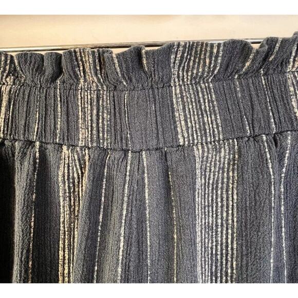 Remixmess Wide Leg Paperbag Pants Women's Small Blue / Gray Relaxed Fit Pull On - Picture 4 of 10